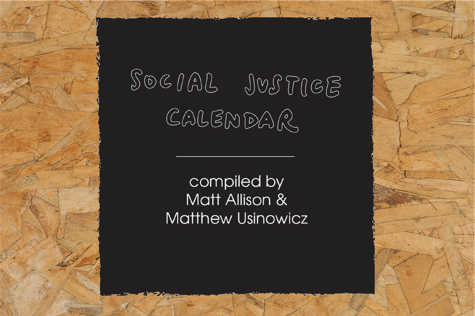 "Social Justice Calendar" w/ Matt Usinowicz