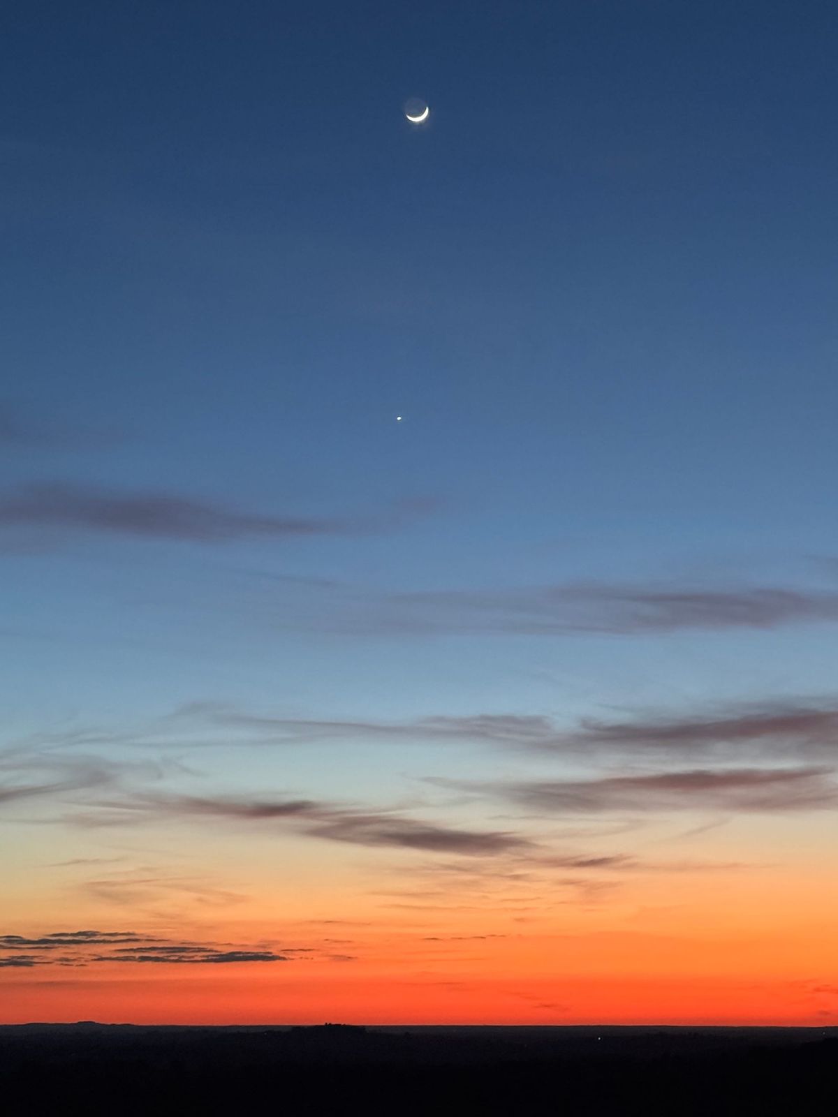 The Moon and Venus