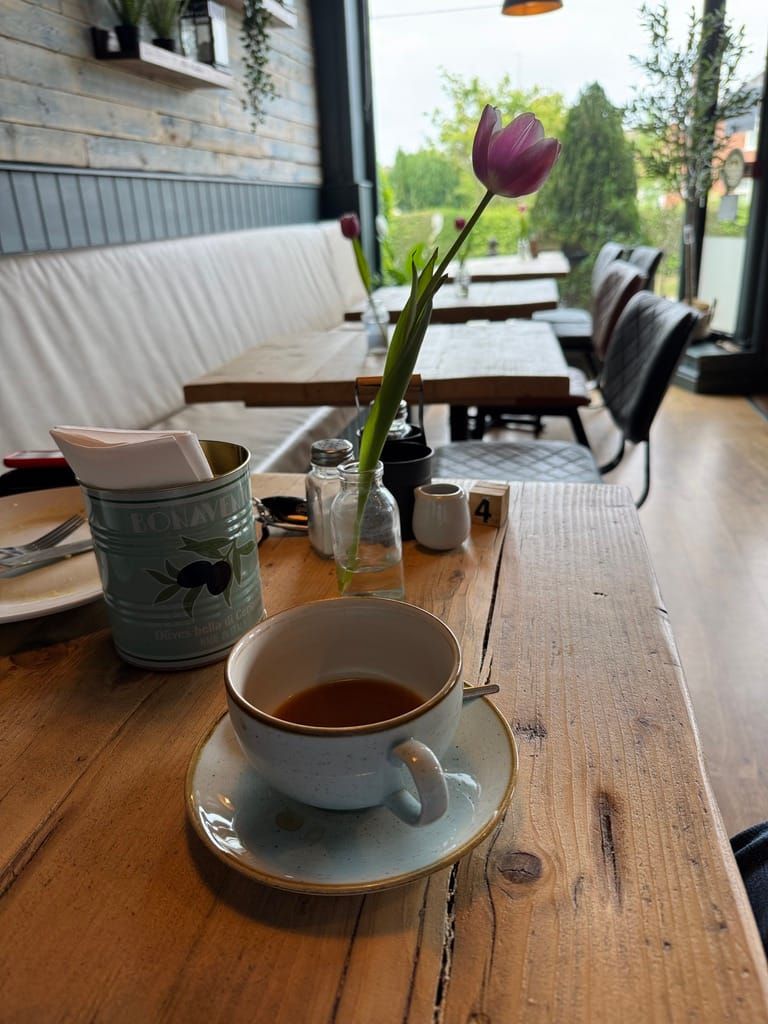 Morning Coffee with Tulip