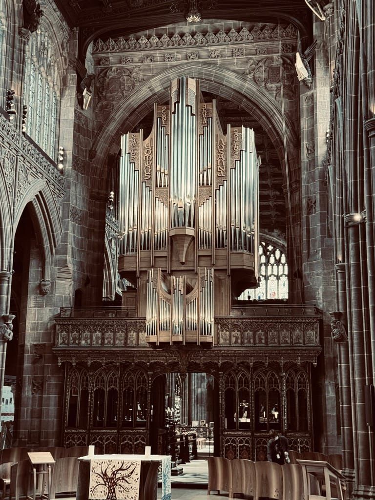 The magnificent Stoller organ in Manchester Cathedral
