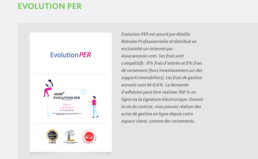 Evolution PER