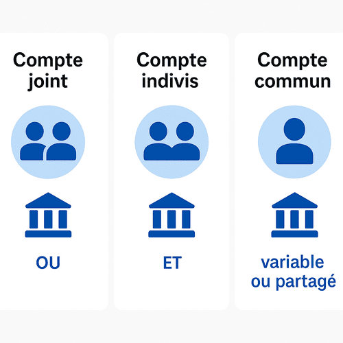 Compte joint, indivis ou commun : comment les distinguer ?
