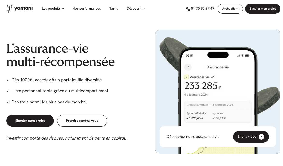 assurance vie yomoni