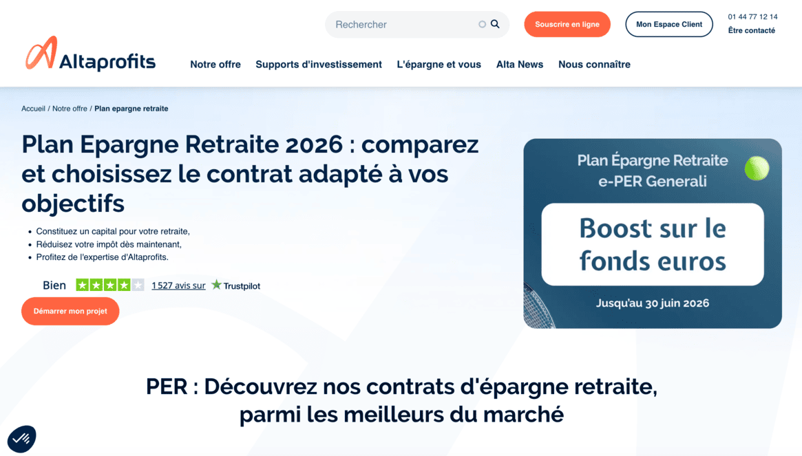 Le PER d'Altaprofits.