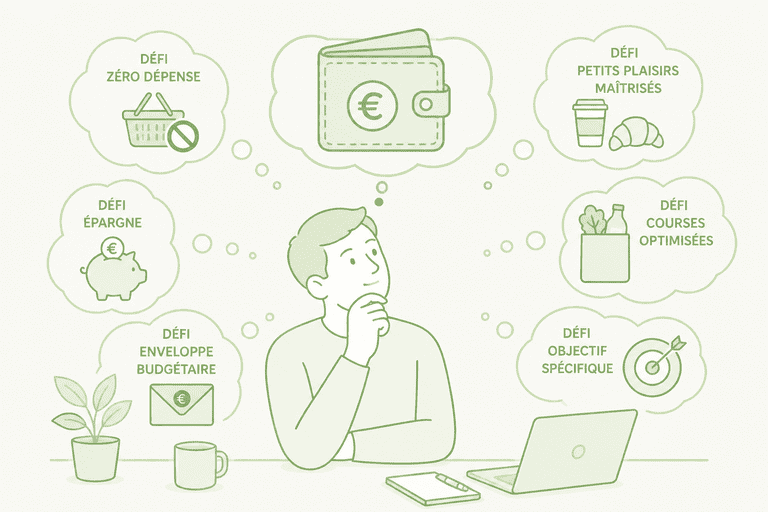 8 défis budget gratuits (à imprimer) pour faire des économies
