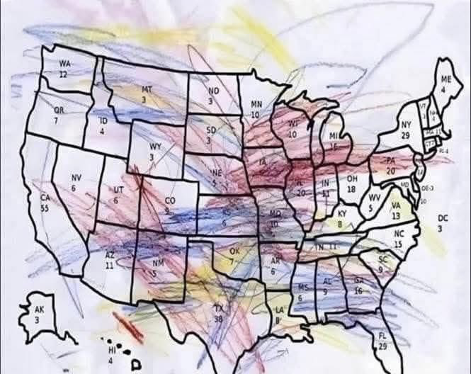 Big weather system coming through (satire map)