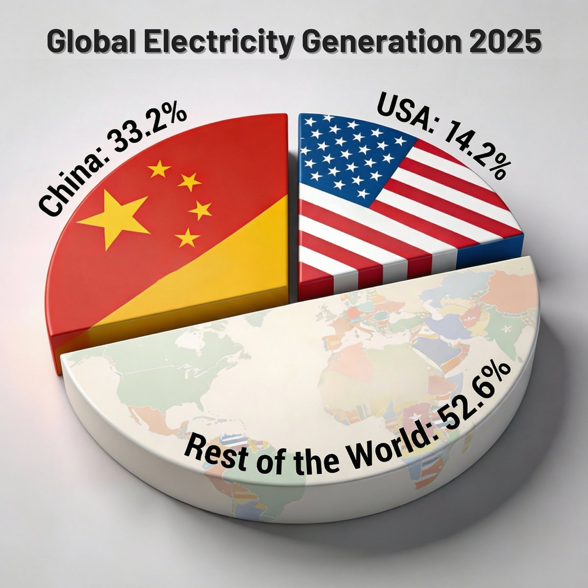 Global electricity generation share