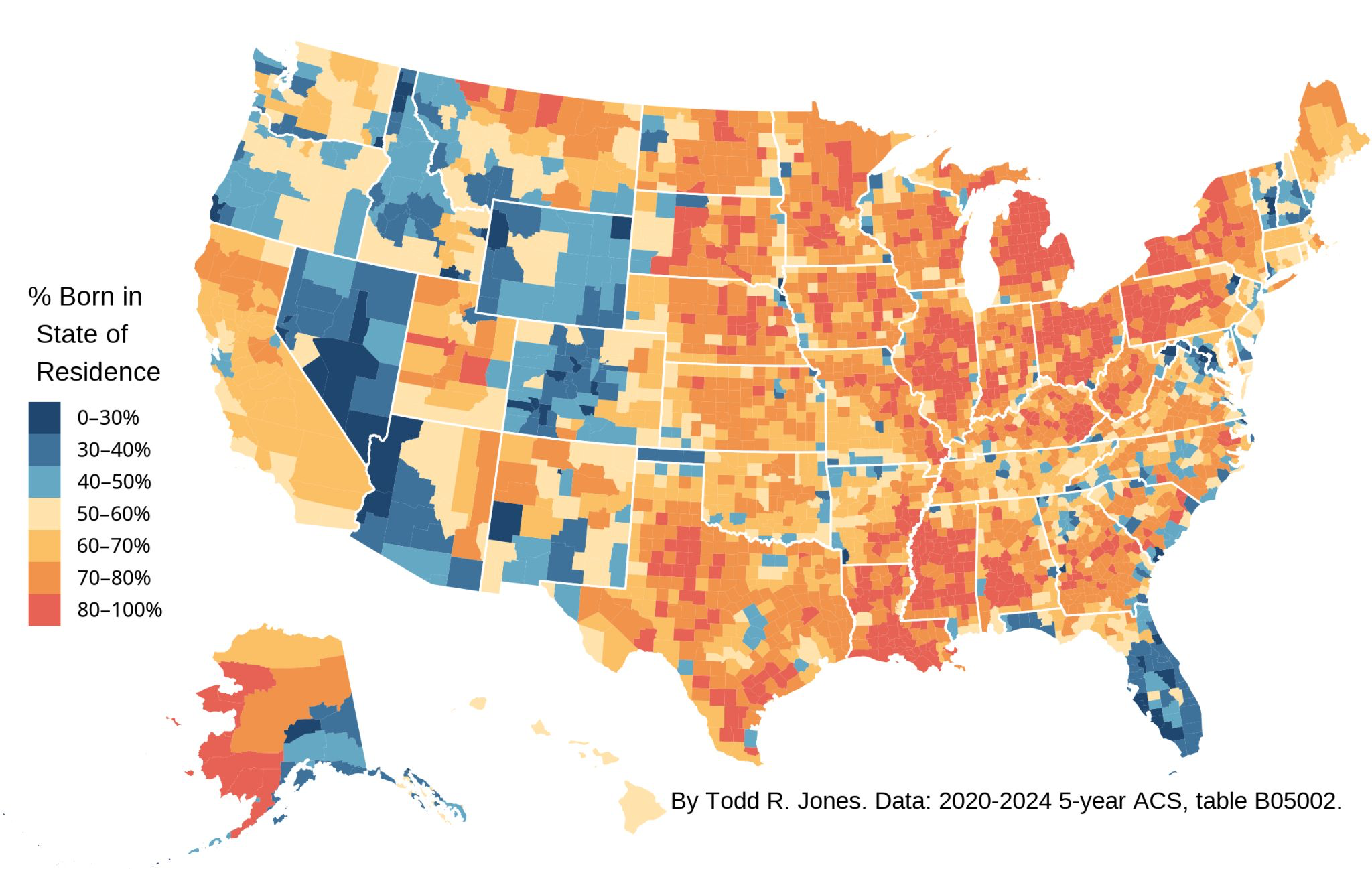 Percent born in state of residence