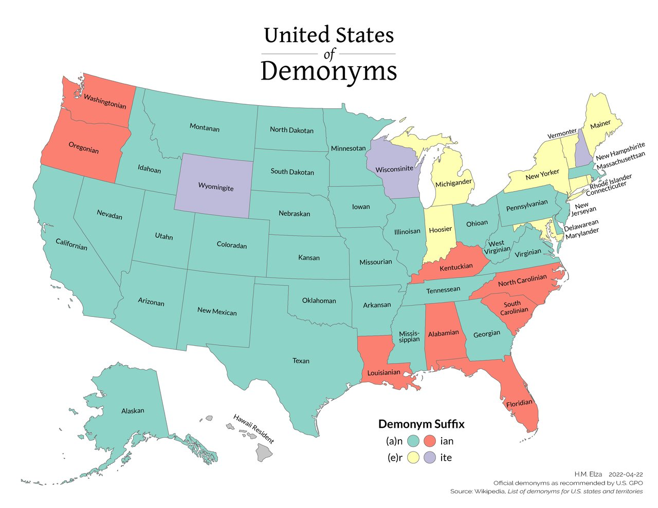 United States state demonyms