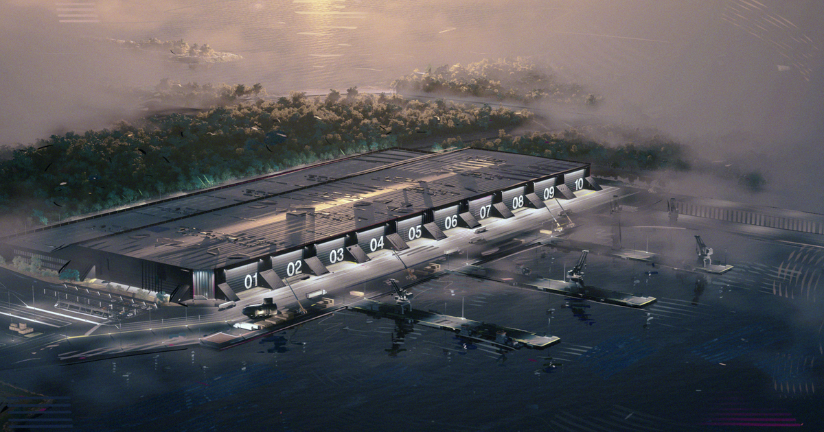 Anduril’s rendering of its planned Arsenal-2 manufacturing facility
