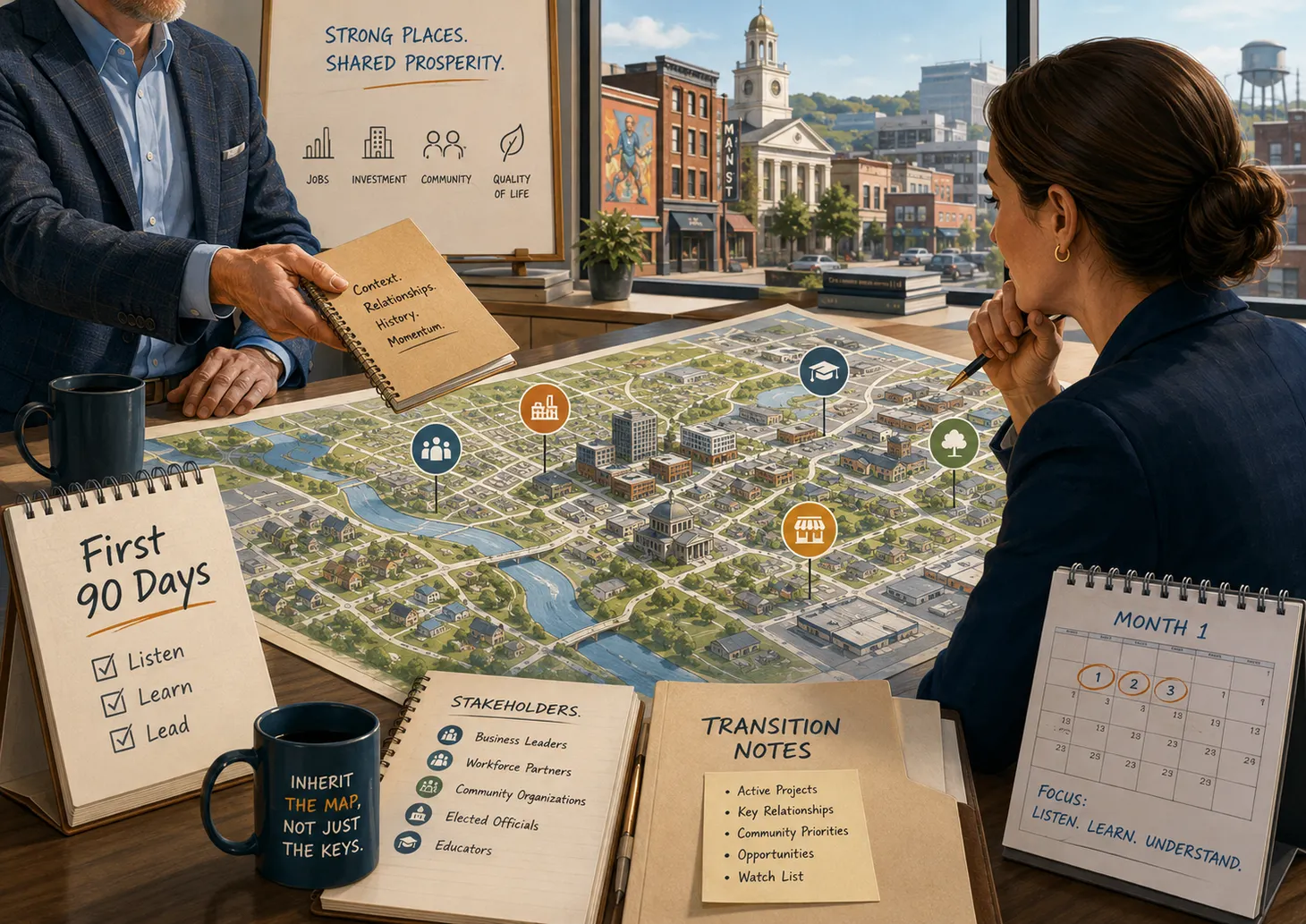 A First-90-Days Framework Helps New Economic Development Leaders Inherit the Map