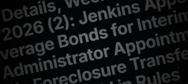 In the Details, Week Ending 6/28/2026 (2): Jenkins Appears to Leverage Bonds for Interim City Administrator Appointment; Wang's Foreclosure Transfer Tax Measure Held in Rules