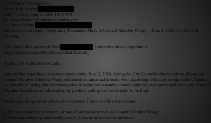 As Some CMs Push Back on Lake Interim Appointment, Public Records Reveal OakDOT Director’s Month of Complaints Against Lake and Others