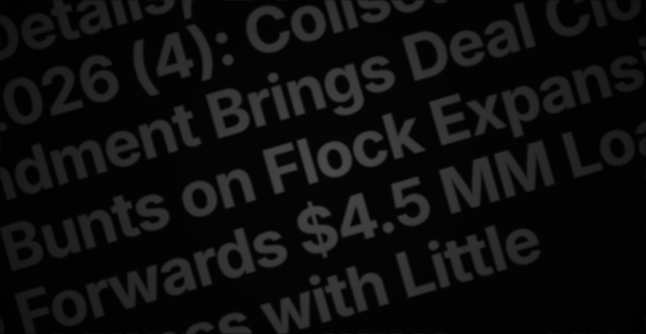 In the Details, Week Ending 7/19/2026 (4): Coliseum Deal Amendment Brings Deal Closer; OPD Bunts on Flock Expansion; CED Forwards $4.5 MM Loan Forgiveness with Little Commentary