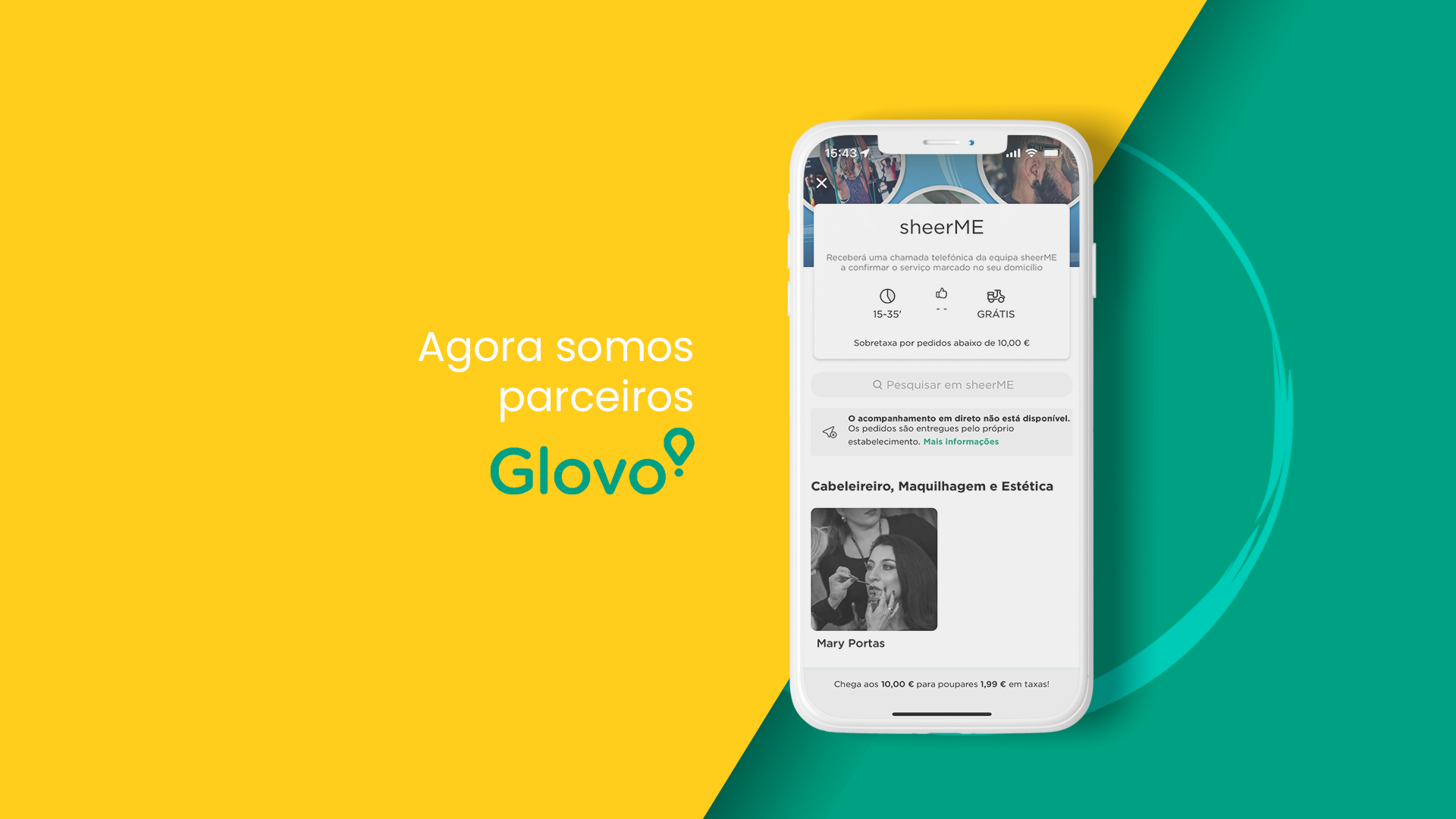 sheerME já está disponível na Glovo