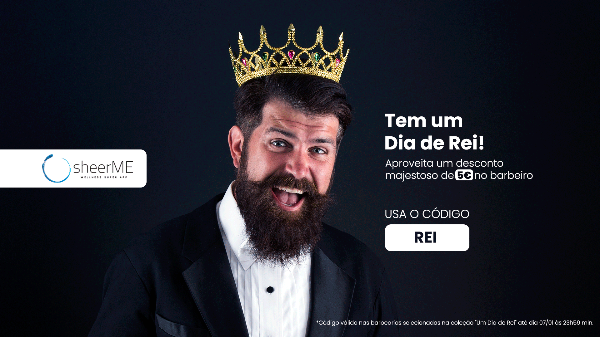 👑Tem um Dia de Rei! Aproveita um desconto de 5€ no barbeiro