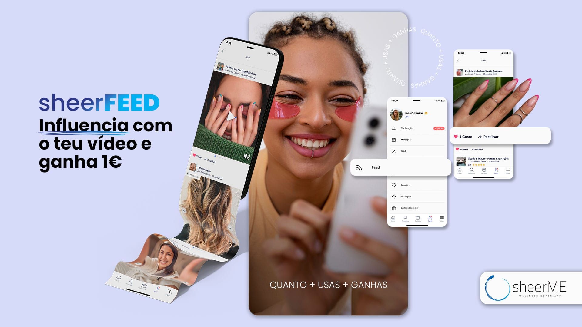 Utiliza o FEED da sheerME, inspira outras pessoas e ganha dinheiro na tua wallet