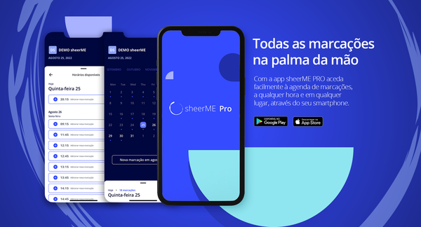 sheerME PRO: A Agenda digital para Profissionais