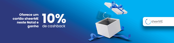Neste Natal oferece bem-estar com o cartão presente sheerME e ganha 10% de cashback💙