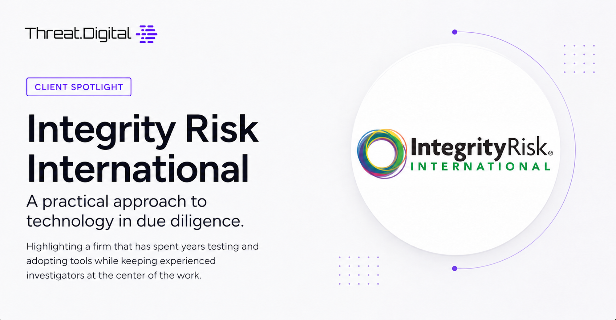 IntegrityRisk’s Practical Approach to AI in Due Diligence