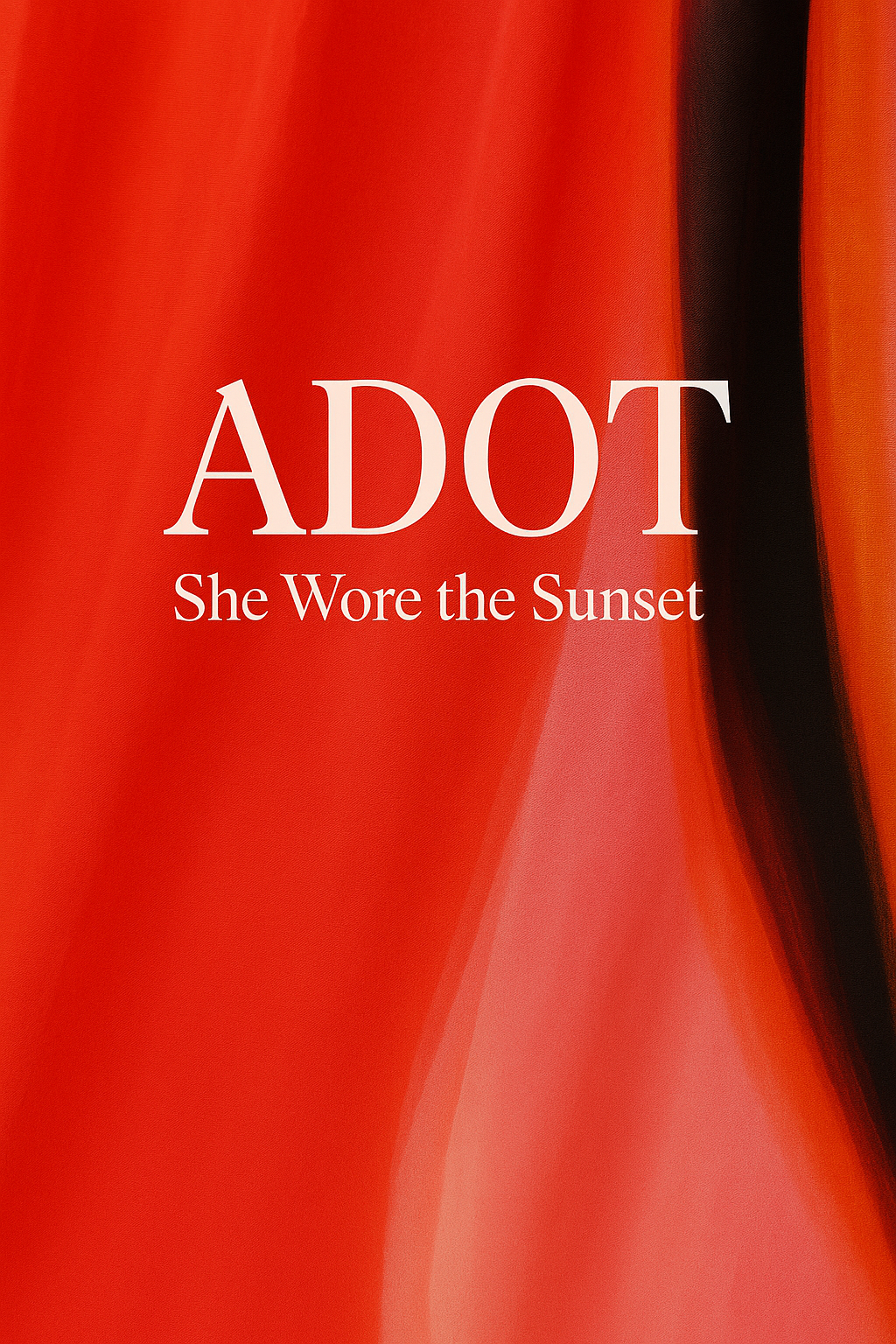 Red Strokes, Gold Steps:When Sunset Becomes a Dress