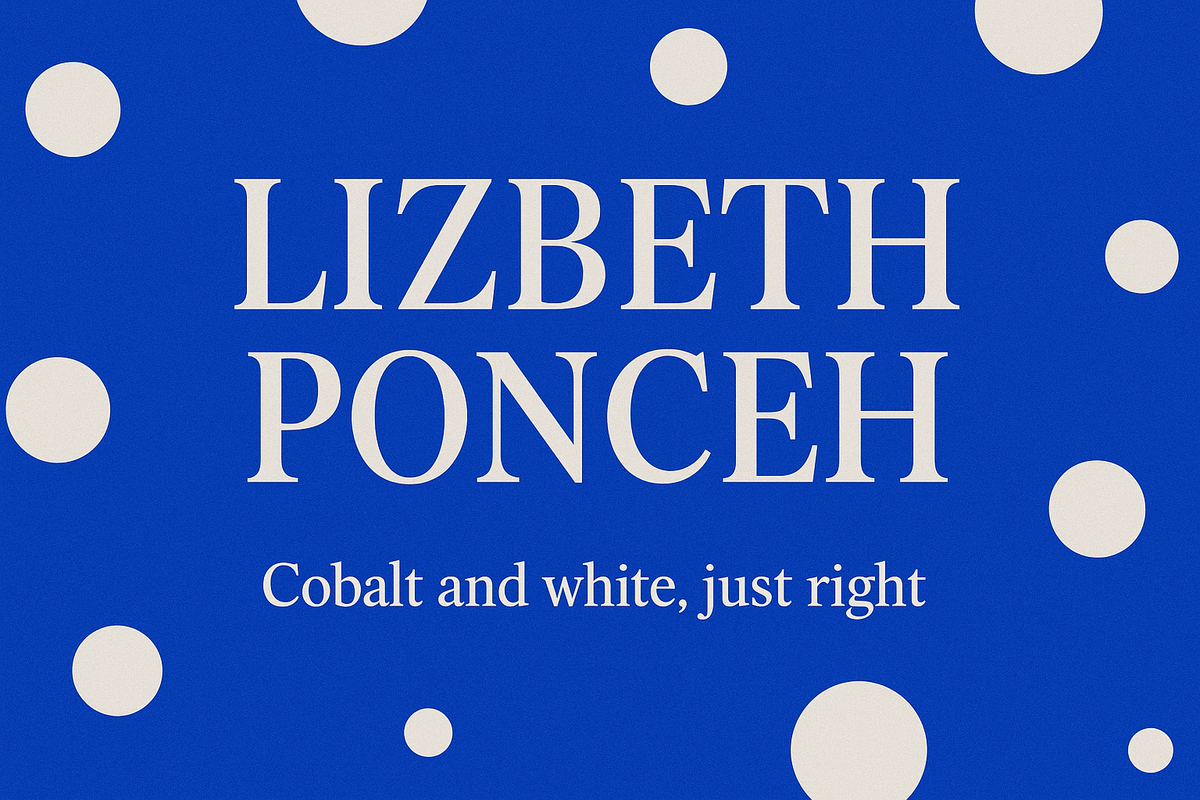 Polka Dots at Dusk: Blue Horizons and White Whispers