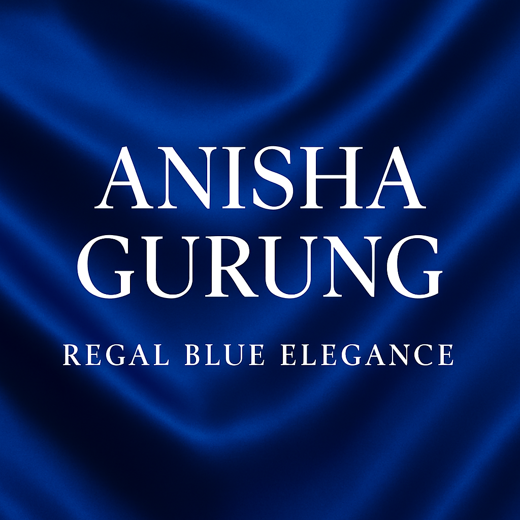 Sapphire Nights: Anisha Gurung’s Regal Statement