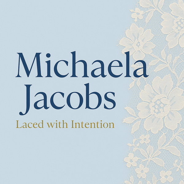 Laced with Intention: Michaela Jacobs in Quiet Blue Elegance