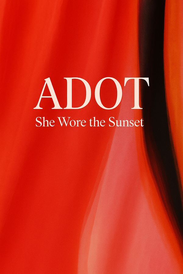 Red Strokes, Gold Steps:When Sunset Becomes a Dress