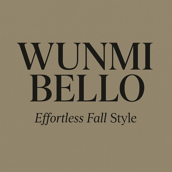Wunmi Bello’s Fall Poise: A Masterclass in Effortless Calm