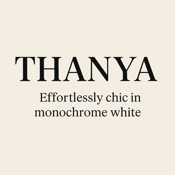 Monochrome Power: Thanya’s Milan Statement in White