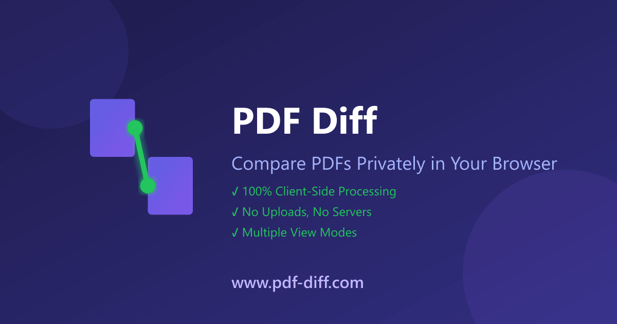 Introducing PDF Diff: Compare PDFs Privately in Your Browser