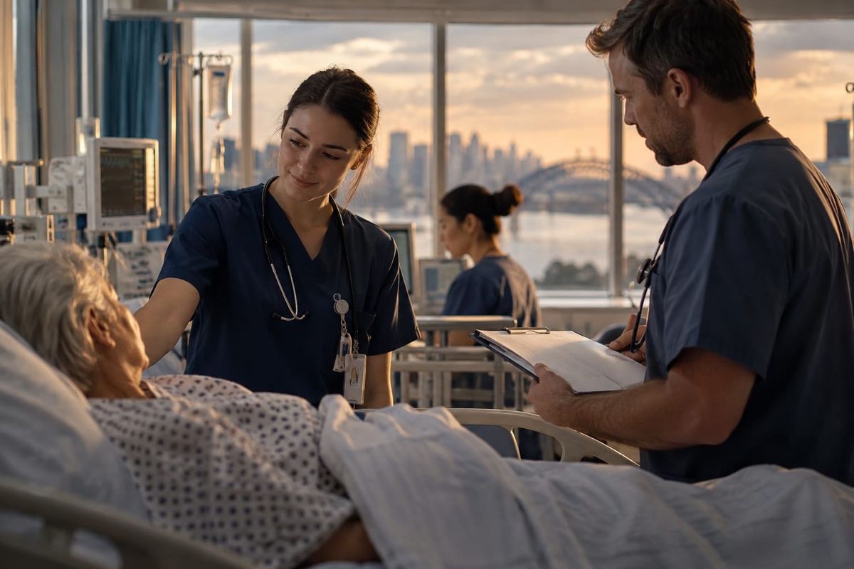 Cena editorial em Austrália sobre healthscope, segunda maior rede privada de hospitais