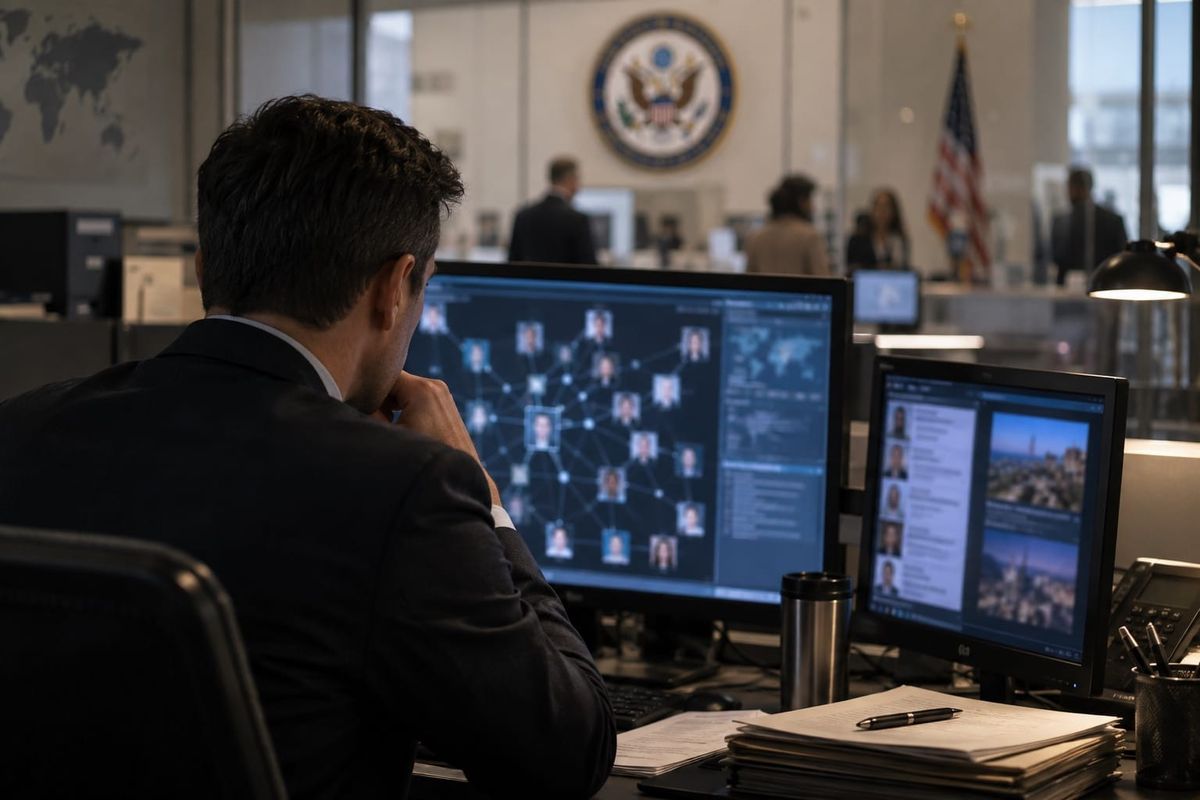 Cena editorial em Estados Unidos sobre revisão de redes sociais alcança vistos i, tn e td em 1º de outubro