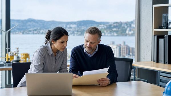 Engenheira estrangeira e empregador analisam oferta de trabalho na Noruega