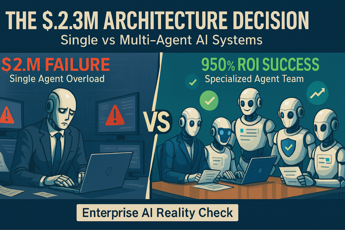 Reality Check Wednesday: Single Agent vs Multi-Agent ROI - The $2.3M Truth