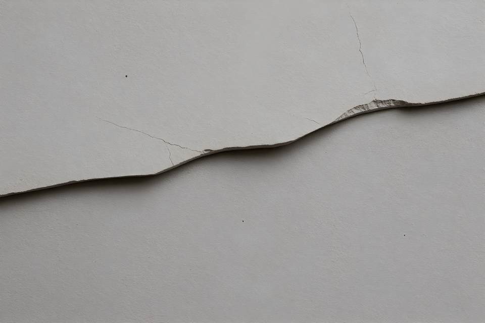 Abstract layered surface showing gradual accumulation and subtle fracture