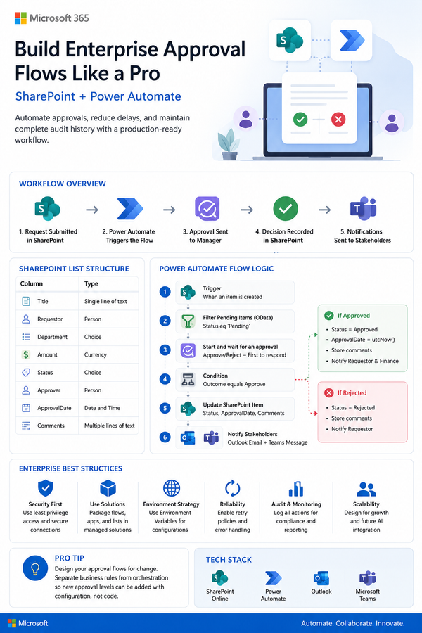 Build Production-Ready SharePoint Approval Workflows with Power Automate