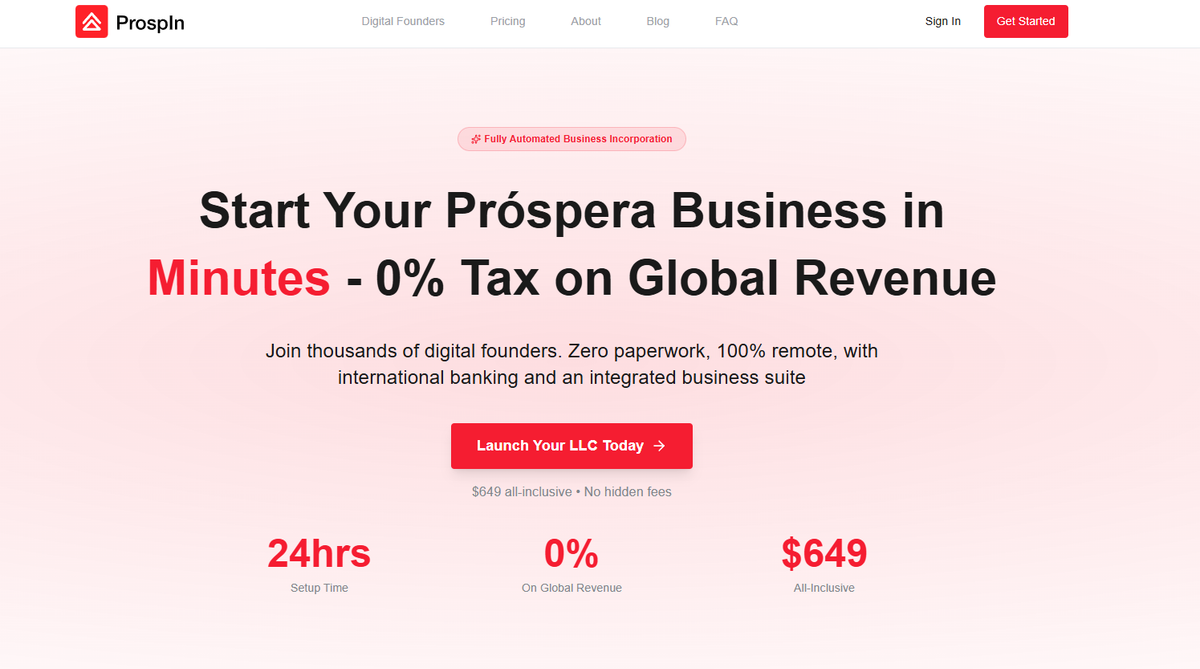 ProspIn: The Fastest Official Agency for Próspera Business Incorporation