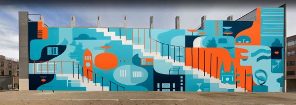 How a mural was selected for the downtown parking ramp