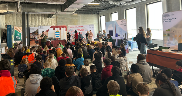 This program lets kids practice running their own town