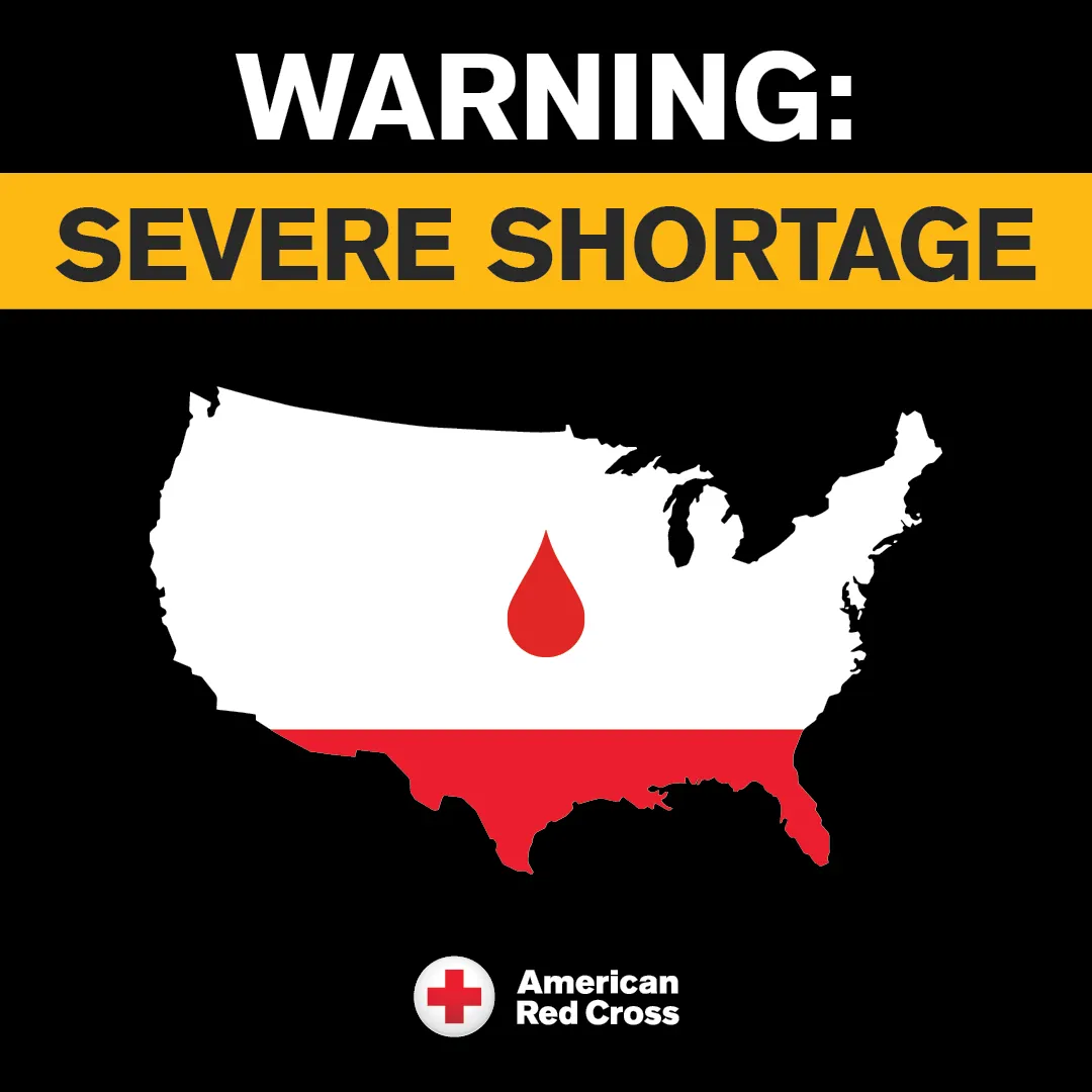 Red Cross "Severe Shortage" after Blood Supply Falls 35% in Past Month