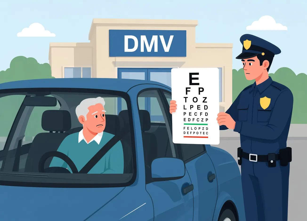 Seniors No Longer Have to Take a Driving Test -- Only a Vision Test? Really???