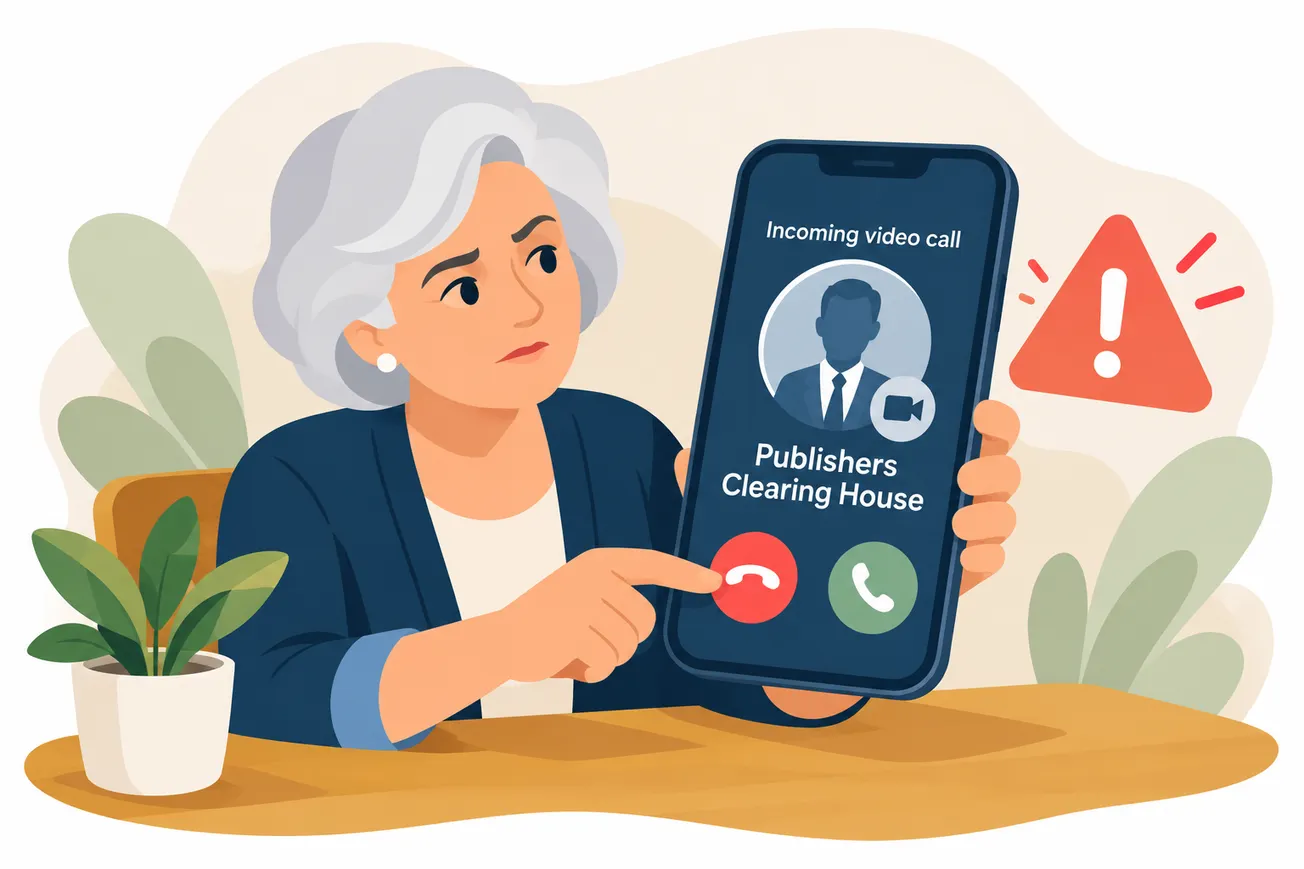 Video Call from Publishers Clearing House? Don't Answer It.