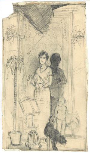 Sketch, pencil on paper