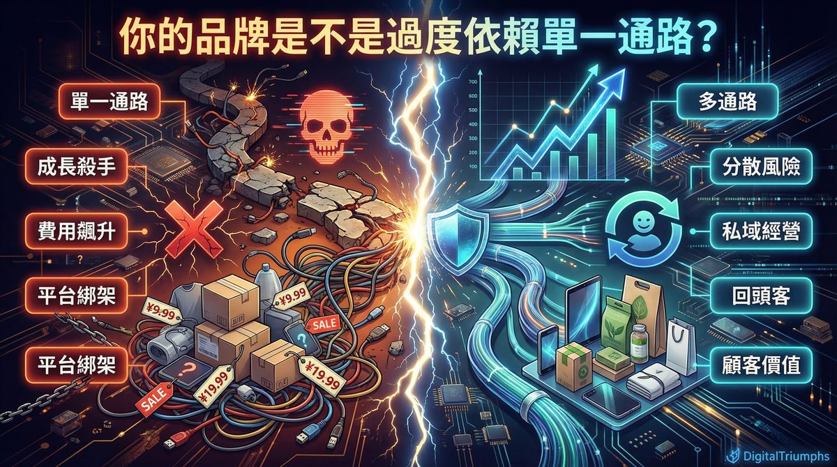 你的品牌通路策略，是不是把 50% 以上的營收押在同一個平台上？