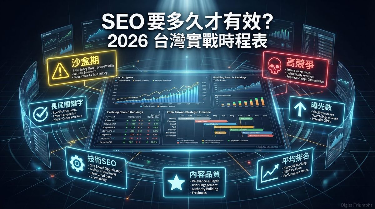 SEO 成效時程表 - DigitalTriumphs