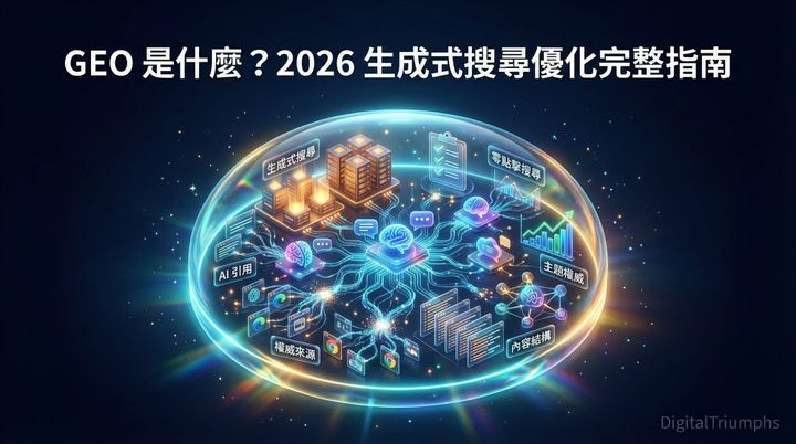 GEO 生成式搜尋優化完整指南 - 2026 年 AI 搜尋時代的內容優化策略