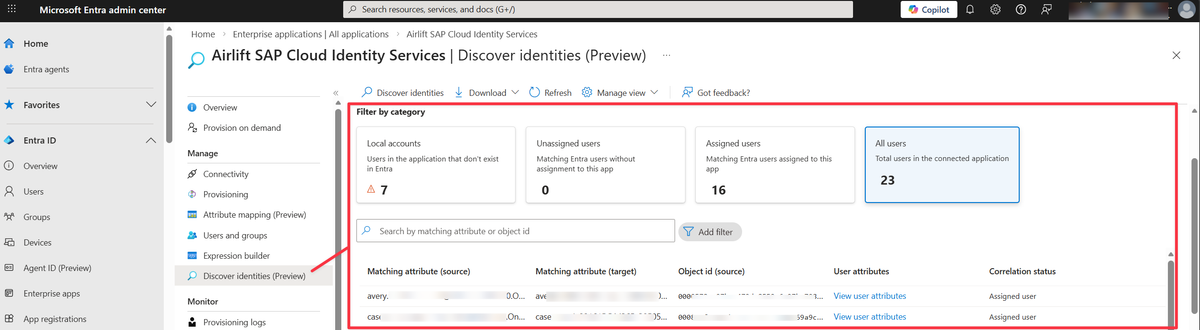 Discover Identities in Target Applications with Account Discovery in Microsoft Entra ID