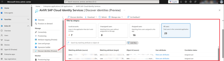 Discover Identities in Target Applications with Account Discovery in Microsoft Entra ID